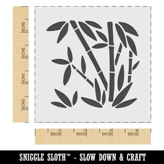 Bamboo Plants Wall Cookie DIY Craft Reusable Stencil {6}