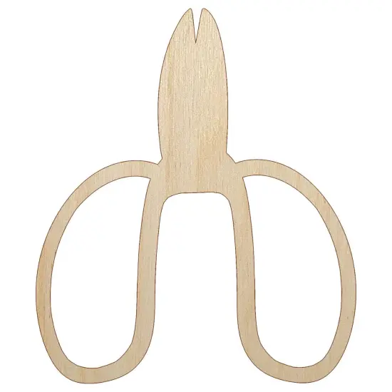 Floral Scissors for Gardening Unfinished Wood Shape Piece Cutout for DIY Craft Projects {7}