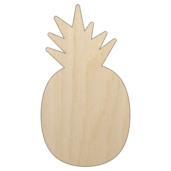 Pineapple Fruit Solid Unfinished Wood Shape Piece Cutout for DIY Craft Projects {1}