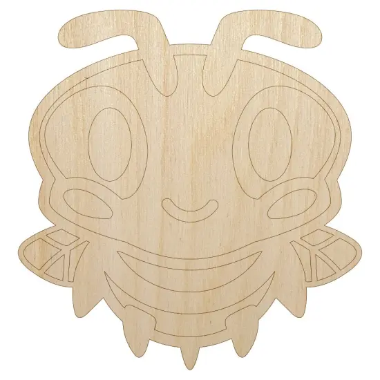 Cute Bee Happy Unfinished Wood Shape Piece Cutout for DIY Craft Projects {2}
