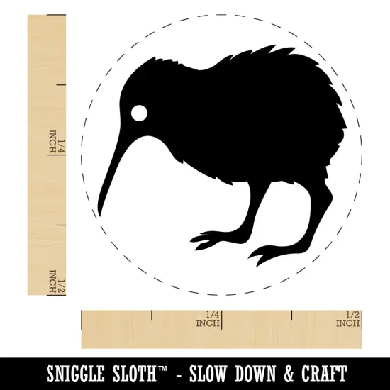 New Zealand Kiwi Bird Self-Inking Rubber Stamp for Stamping Crafting Planners Orange {1}