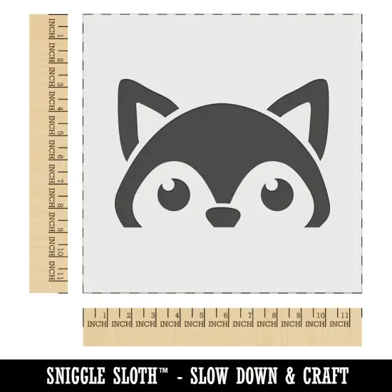 Peeking Fox Wall Cookie DIY Craft Reusable Stencil {1}