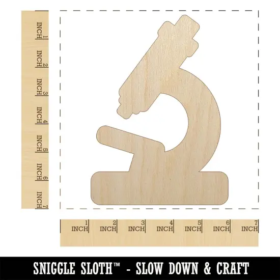 Microscope Biology Science Unfinished Wood Shape Piece Cutout for DIY Craft Projects {1}