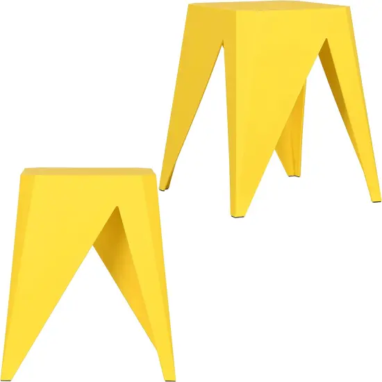 ISL Furnishings InterSpaceLiving Zuho Multi-USe Stool (2, Yellow) {1}