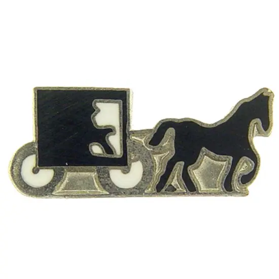 Horse & Buggy Pin 1" {1}