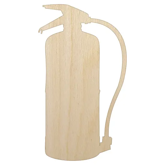 Fire Extinguiser Solid Unfinished Wood Shape Piece Cutout for DIY Craft Projects {1}