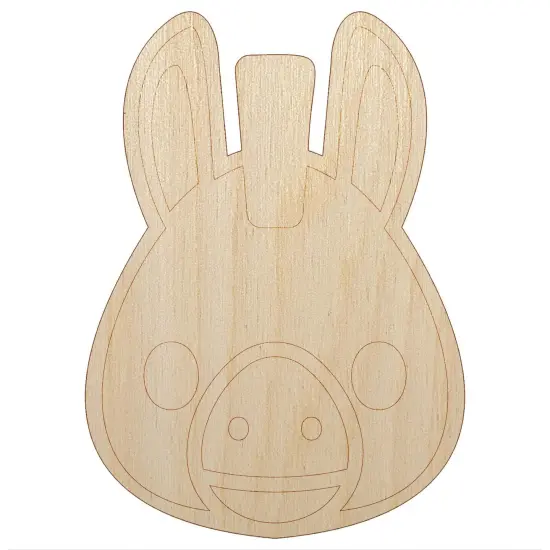 Witty Donkey Mule Head Unfinished Wood Shape Piece Cutout for DIY Craft Projects {7}