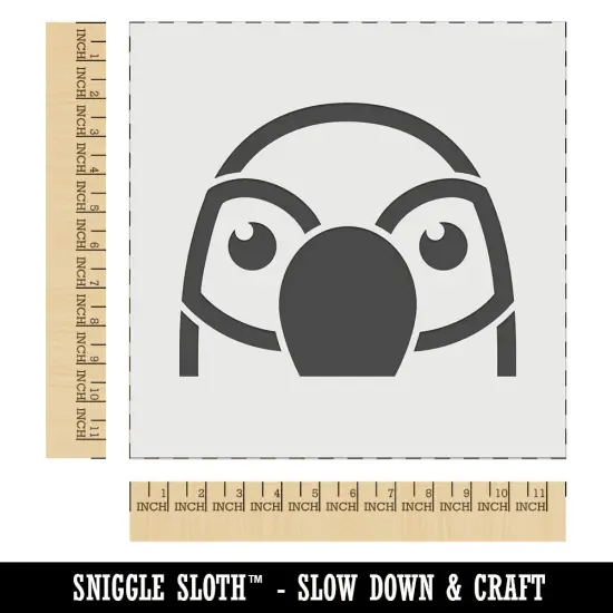 Peeking Parrot Bird Wall Cookie DIY Craft Reusable Stencil {1}