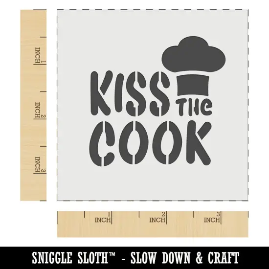 Kiss the Cook Cooking Chef Wall Cookie DIY Craft Reusable Stencil {5}