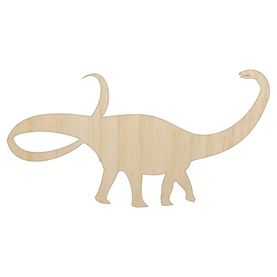 Apatosaurus Dinosaur Solid Unfinished Wood Shape Piece Cutout for DIY Craft Projects {1}
