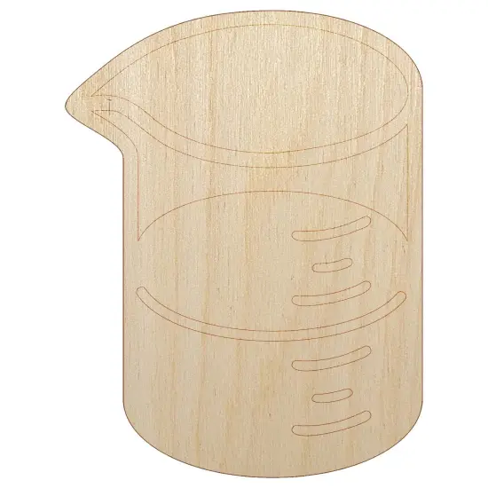 Glass Beaker Chemistry Science Unfinished Wood Shape Piece Cutout for DIY Craft Projects {7}