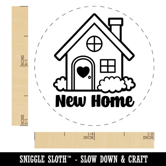 Sweet Adorable New Home Self-Inking Rubber Stamp for Stamping Crafting Planners Sky Blue {1}
