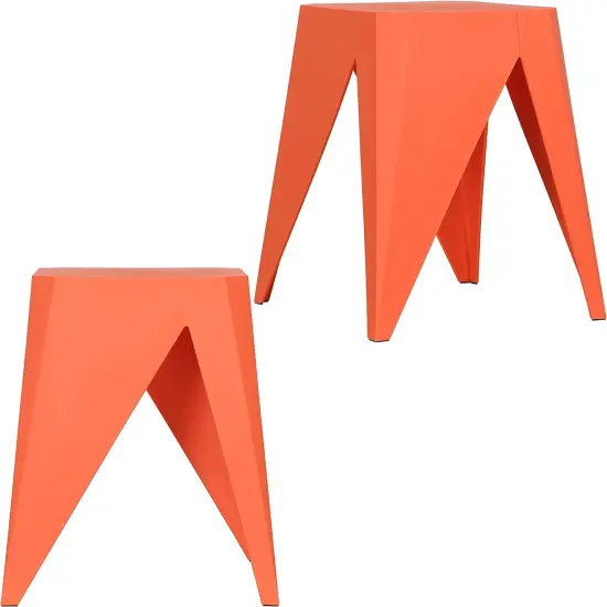 ISL Furnishings InterSpaceLiving Zuho Multi-USe Stool (2, Orange) {1}