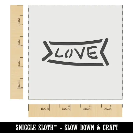 Love Banner Wall Cookie DIY Craft Reusable Stencil {7}