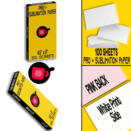 100 Sheets Sublimation Paper for 15oz Mugs 4" x 9.5" for 15 oz mugs For Any Inkjet Printer with Sublimation Ink {3}