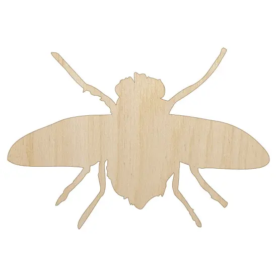 Fly Insect Sketch Unfinished Wood Shape Piece Cutout for DIY Craft Projects {1}