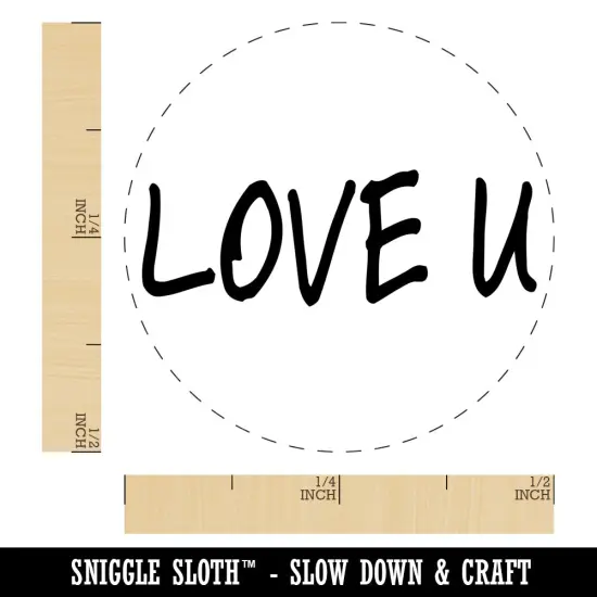Love U You Text Self-Inking Rubber Stamp for Stamping Crafting Planners UV {1}