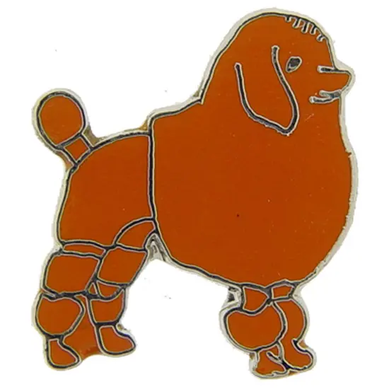 Poodle Pin Brown 1" {1}