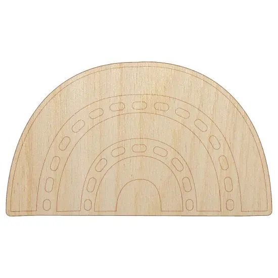 Quirky Rainbow Fun Doodle Unfinished Wood Shape Piece Cutout for DIY Craft Projects {7}