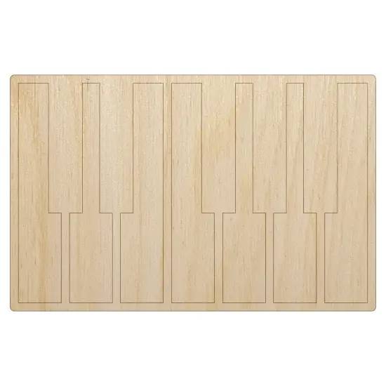 Piano Keys Octave Unfinished Wood Shape Piece Cutout for DIY Craft Projects {2}