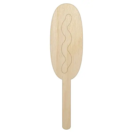 Corn Dog Unfinished Wood Shape Piece Cutout for DIY Craft Projects {1}