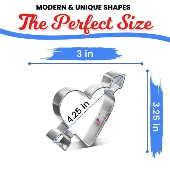 CookieCutter.Com Heart Cookie Cutter 4.25 Inch &ndash;Tin Plated Steel Cookie Cutters &ndash; Made In The USA {2}