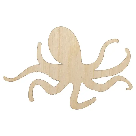 Octopus Solid Unfinished Wood Shape Piece Cutout for DIY Craft Projects {2}