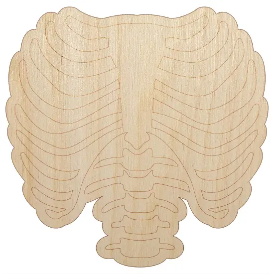 Skeleton Rib Cage Unfinished Wood Shape Piece Cutout for DIY Craft Projects {7}