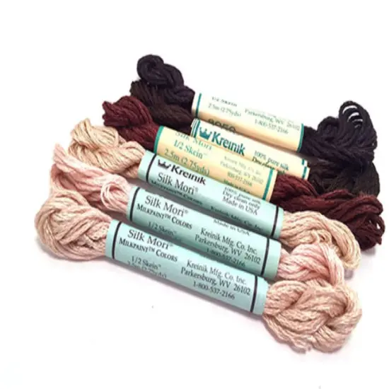 Kreinik Silk Mori Embroidery Floss Skin Tones Assortment - Asian Multicolor {1}