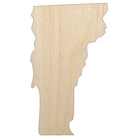 Vermont State Silhouette Unfinished Wood Shape Piece Cutout for DIY Craft Projects {2}