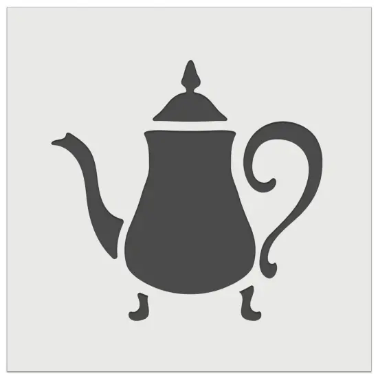 Antique Vintage Tea Pot Kettle Wall Cookie DIY Craft Reusable Stencil {7}