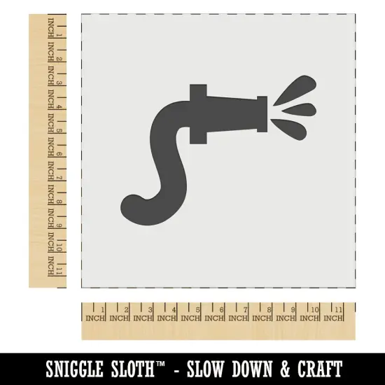 Fire Hose Firefighter with Water Wall Cookie DIY Craft Reusable Stencil {1}