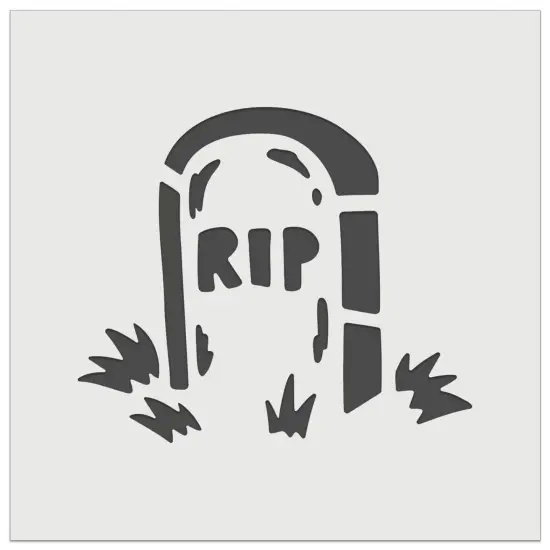 RIP Headstone Gravestone Tombstone Halloween Wall Cookie DIY Craft Reusable Stencil {2}
