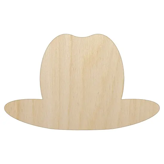 Cowboy Hat Solid Unfinished Wood Shape Piece Cutout for DIY Craft Projects {1}