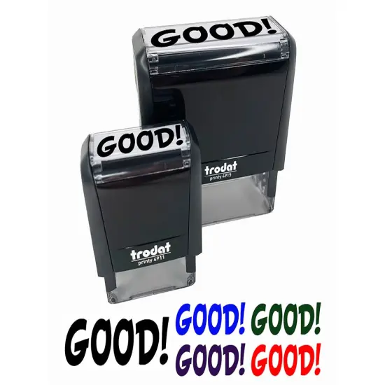 Good School Teacher Fun Text Self-Inking Rubber Stamp Ink Stamper for Business Office Pink {1}