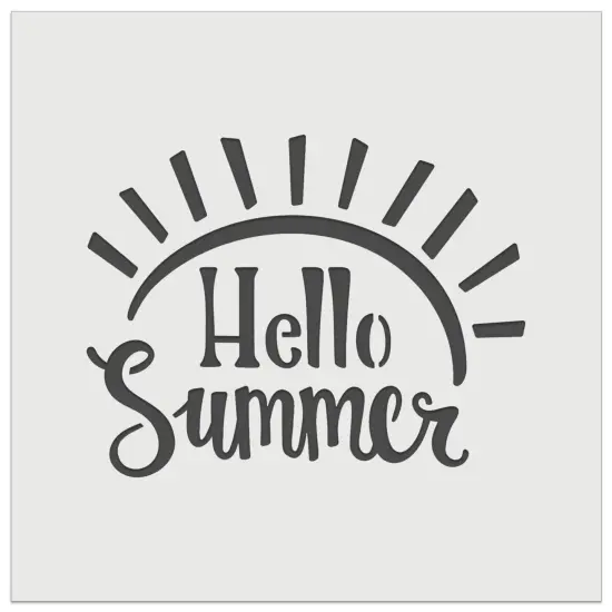 Hello Summer Sunshine Wall Cookie DIY Craft Reusable Stencil {7}