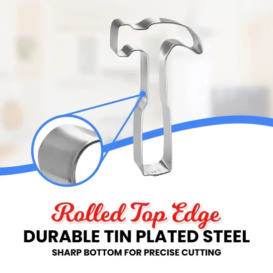 CookieCutter.Com Hammer Cookie Cutter 4.75 Inch &ndash;Tin Plated Steel Cookie Cutters &ndash; Made In The USA {4}