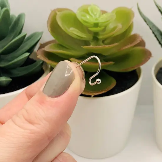 100 or 500 Pieces: Antique Silver Rhodium Shepherd Fish Hook Earring Wires {4}