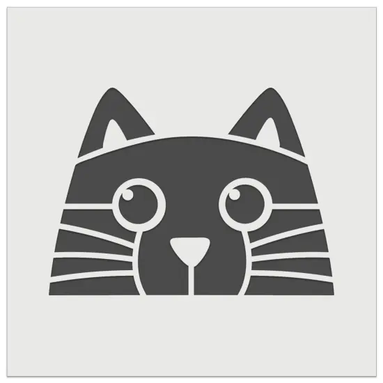 Peeking Black Cat Wall Cookie DIY Craft Reusable Stencil {7}