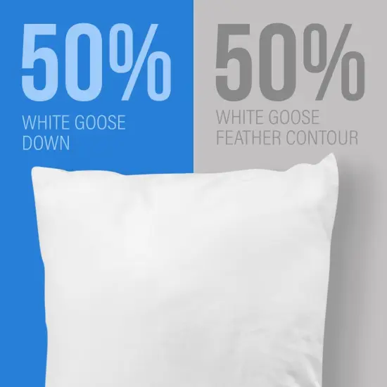 East Coast Bedding Down & Goose Feather Fill Bed PillowMedium SupportKing Size {3}