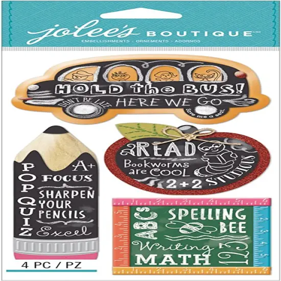 Jolee's Boutique Chalkboard Words Dimensional Stickers {1}