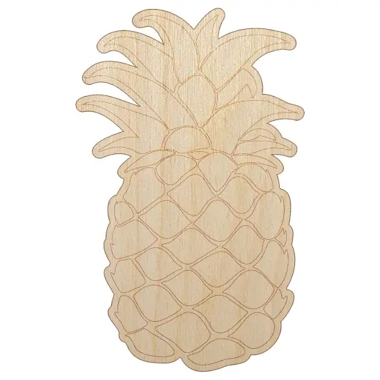 Pineapple Fruit Drawing Unfinished Wood Shape Piece Cutout for DIY Craft Projects {7}
