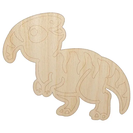 Chibi Parasaurolophus Dinosaur Unfinished Wood Shape Piece Cutout for DIY Craft Projects {7}