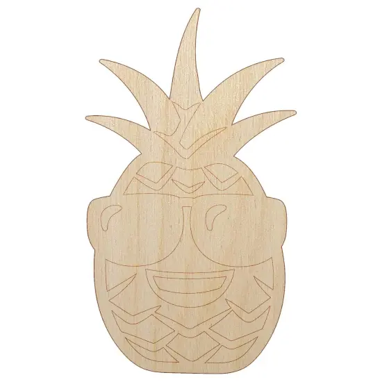 Pineapple with Sunglasses Unfinished Wood Shape Piece Cutout for DIY Craft Projects {7}