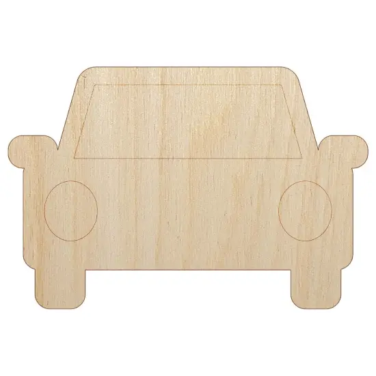 Parked Car Automobile Icon Unfinished Wood Shape Piece Cutout for DIY Craft Projects {7}