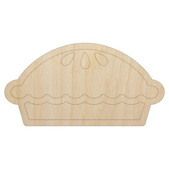 Yummy Pie Unfinished Wood Shape Piece Cutout for DIY Craft Projects {7}