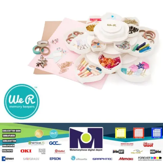STORAGE - We R Memory Keepers - BLOOM Embellishment Storage WHITE 660492 {1}