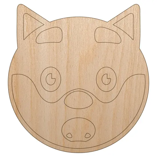 Husky Dog Face Shocked Unfinished Wood Shape Piece Cutout for DIY Craft Projects {2}