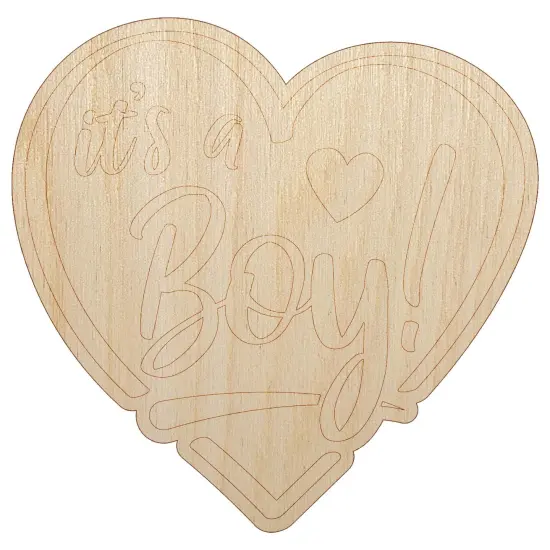 It's a Boy Baby Shower Unfinished Wood Shape Piece Cutout for DIY Craft Projects {7}