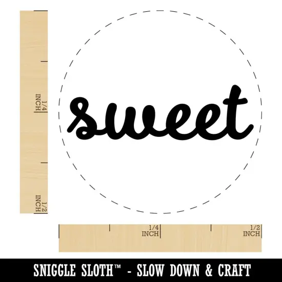 Sweet Text Cursive Self-Inking Rubber Stamp for Stamping Crafting Planners Orange {1}